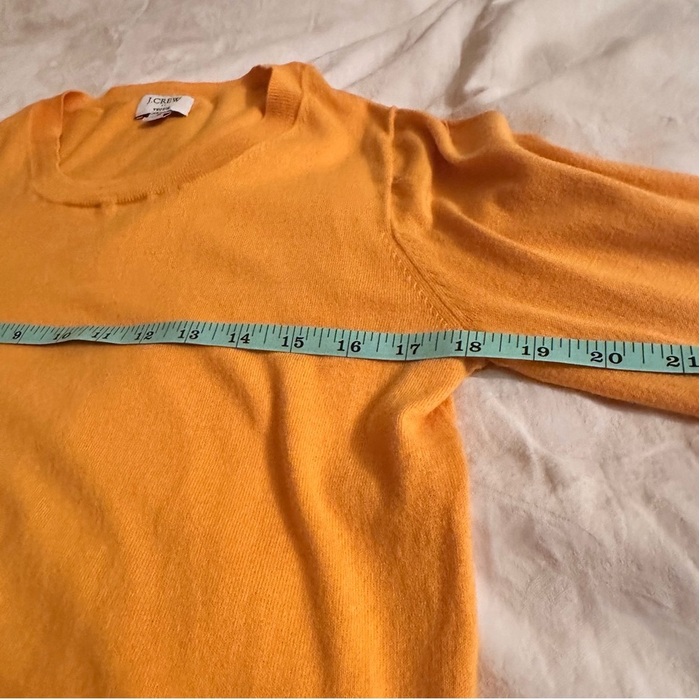 J. Crew Women's Teddie Vibrant Orange Crew Neck Sweater - Picture 2 of 4